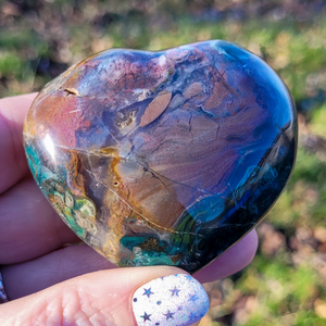 Ocean Jasper Gemstone Heart - 2.75 inch