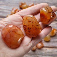 Load image into Gallery viewer, Large tumbled carnelian gemstone
