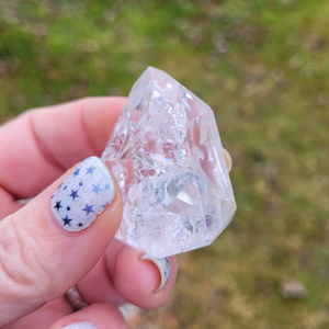 Cracked clear quartz point