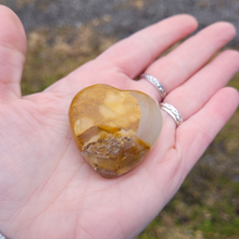 Load image into Gallery viewer, Golden healer quartz crystal heart
