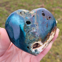 Load image into Gallery viewer, Carved Ocean Jasper Gemstone Heart
