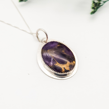 Load image into Gallery viewer, Sterling Silver and Amethyst Pendant - Amethyst with Bronze
