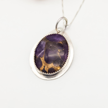 Load image into Gallery viewer, Sterling Silver and Amethyst Pendant - Amethyst with Bronze

