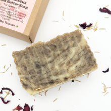 Load image into Gallery viewer, Vegan Rosemary Mint Hibiscus Cocoa Butter Soap
