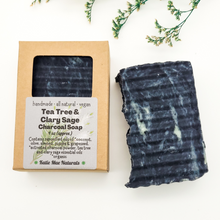 Load image into Gallery viewer, Tea tree charcoal facial soap
