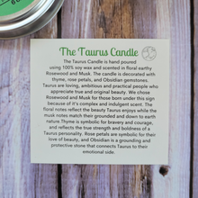Load image into Gallery viewer, Taurus candle description 
