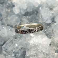 Load image into Gallery viewer, Sterling Silver Stacking Ring - Scrolling Vine Pattern
