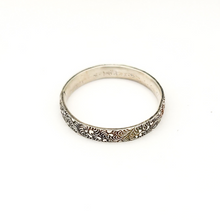 Load image into Gallery viewer, Sterling Silver Stacking Ring - Scrolling Vine Pattern
