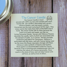 Load image into Gallery viewer, Cancer candle description card 
