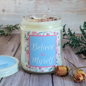 Positive affirmations self confidence candle