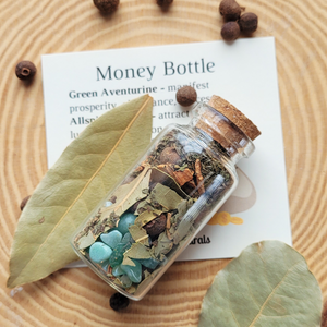 Money Spell Bottle - Herbs for Attracting Money