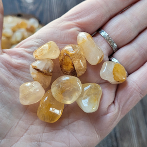 Golden healer quartz tumbled gemstones 