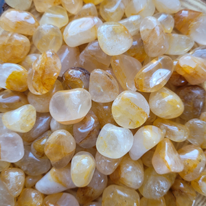 Golden healer quartz tumbled gemstones 