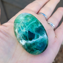 Load image into Gallery viewer, Green Fluorite Palm Stone - 2 inch
