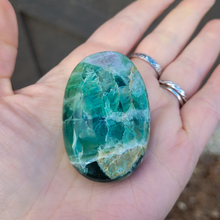 Load image into Gallery viewer, Green Fluorite Palm Stone - 2 inch
