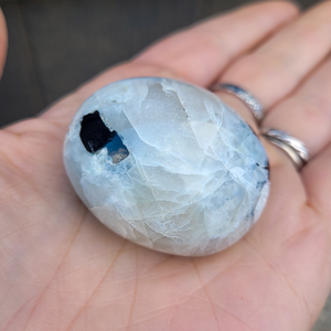 Rainbow Moonstone Palm Stone - 2 inch