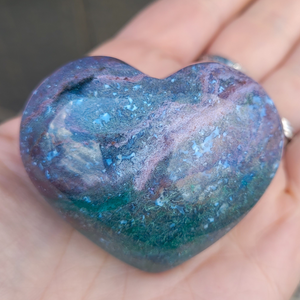 Ocean Jasper Carved Gemstone Heart