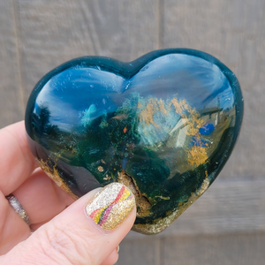 Ocean Jasper Gemstone Heart