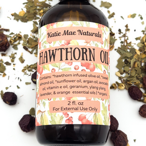 Hawthorn infused massage and perfume oil