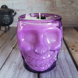 Bitches Brew Purple Skull Soy Wax Candle - 15 oz