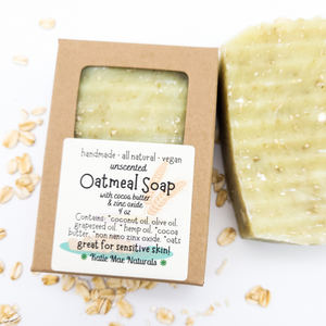 Vegan oatmeal soap with Zinc Oxide 