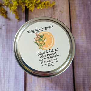 Manifest That Shit Soy Wax Candle (Sage and Citrus) - 6 oz