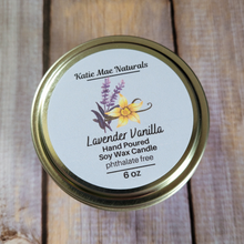 Load image into Gallery viewer, Lavender vanilla soy wax candle
