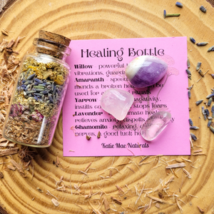 Healing Spell Bottle and Crystal Kit