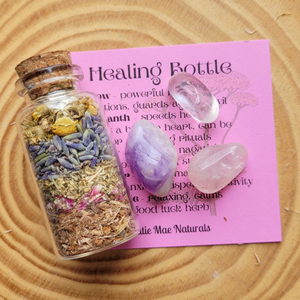 Healing Spell Bottle and Crystal Kit