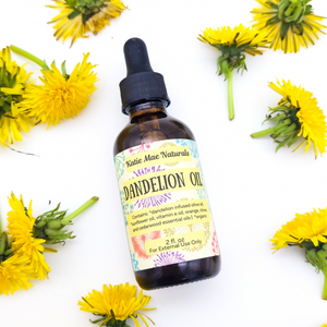 Organic dandelion leaf herb infused massage oil 