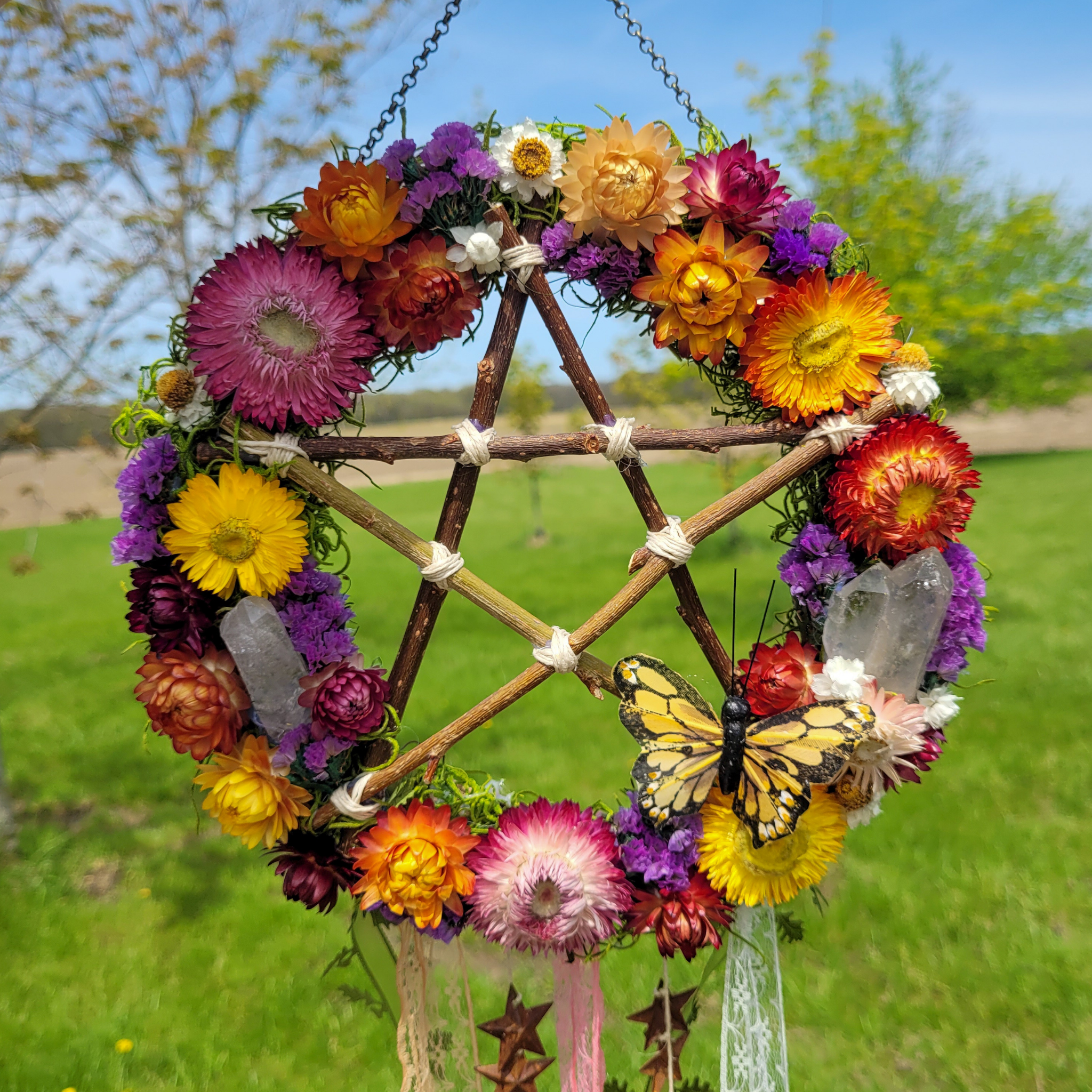 Summer Solstice Witches Bells Door Wreath | Katie Mae Naturals