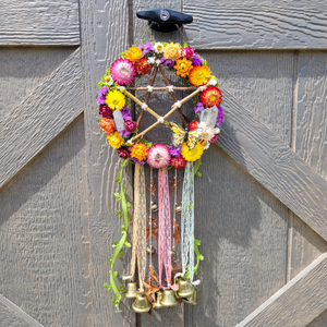 Summer Solstice Witches Bells Door Wreath