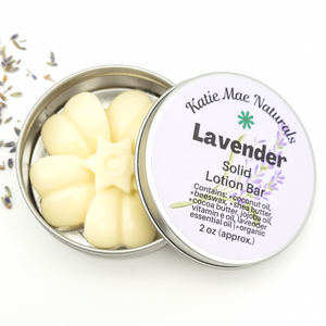Lavender zero waste solid lotion bar 