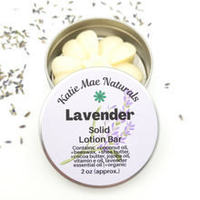 Load image into Gallery viewer, Lavender zero waste solid lotion bar 
