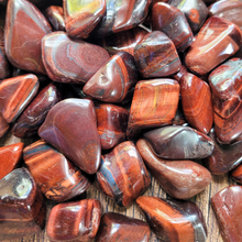 Load image into Gallery viewer, Red Tigers Eye Tumbled Gemstones - 0.5-1.5 inch
