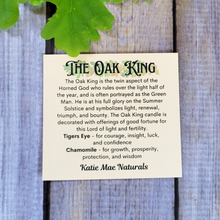 Load image into Gallery viewer, The Oak King Candle (Oakmoss Sandalwood) - 6 oz
