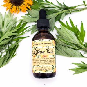 Litha Ritual Oil with Calendula, Lavender, and Mugwort - Summer Solstice Herb Infused Oil - Organic - Vegan