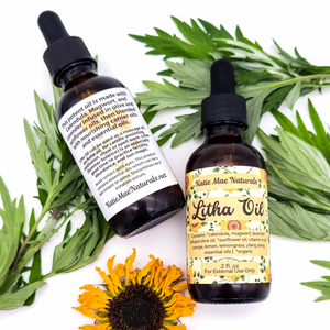 Litha Ritual Oil with Calendula, Lavender, and Mugwort - Summer Solstice Herb Infused Oil - Organic - Vegan