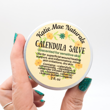 Load image into Gallery viewer, Organic herb infused calendula salve

