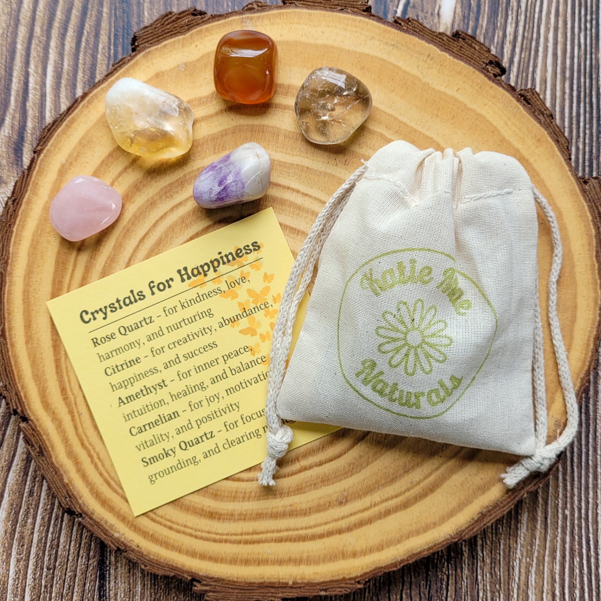 Happiness Crystals | Set of 5 Gemstones for Happiness | Katie Mae