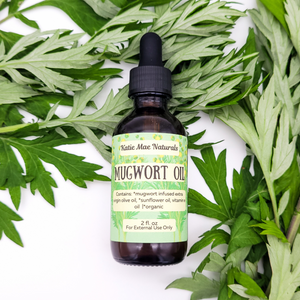 Herbal infused mugwort ritual oil