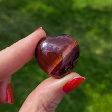 Load image into Gallery viewer, Red Tigers Eye gemstone heart
