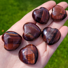 Load image into Gallery viewer, Red Tigers Eye gemstone heart

