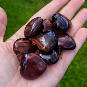 Red tigers eye heart