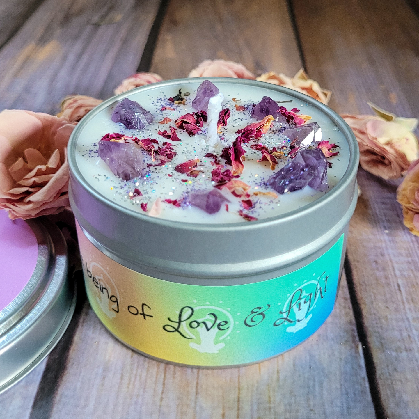 Self Empowerment Intention Candle (Blackened Amethyst) - 6 oz