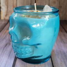 Load image into Gallery viewer, Full Moon Ritual Candle (Moon Garden) - 15 oz Skull Jar
