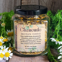 Load image into Gallery viewer, Organic Dried Chamomile Flowers - 1 oz Jar
