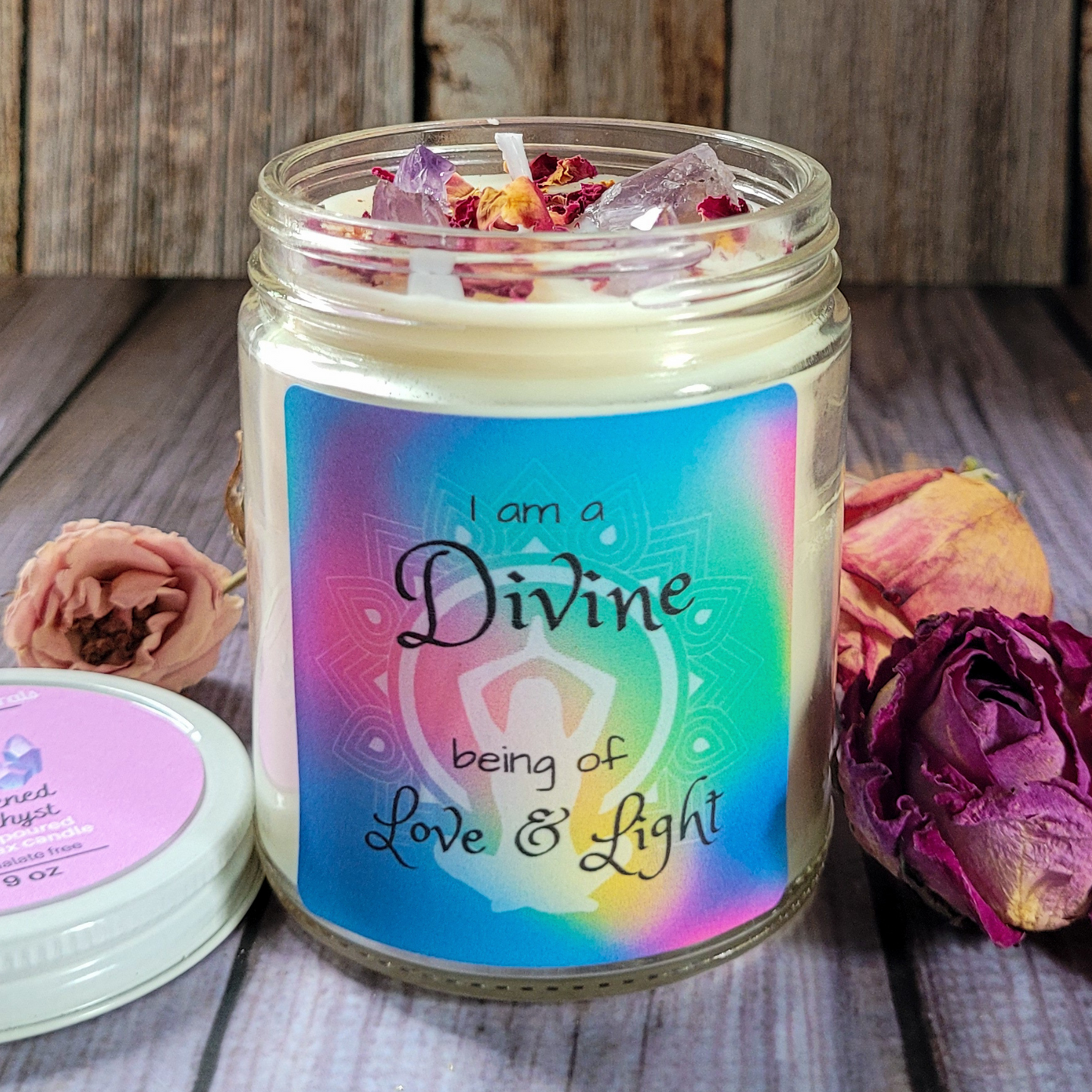 Self Empowerment Intention Candle (Blackened Amethyst) - 9 oz