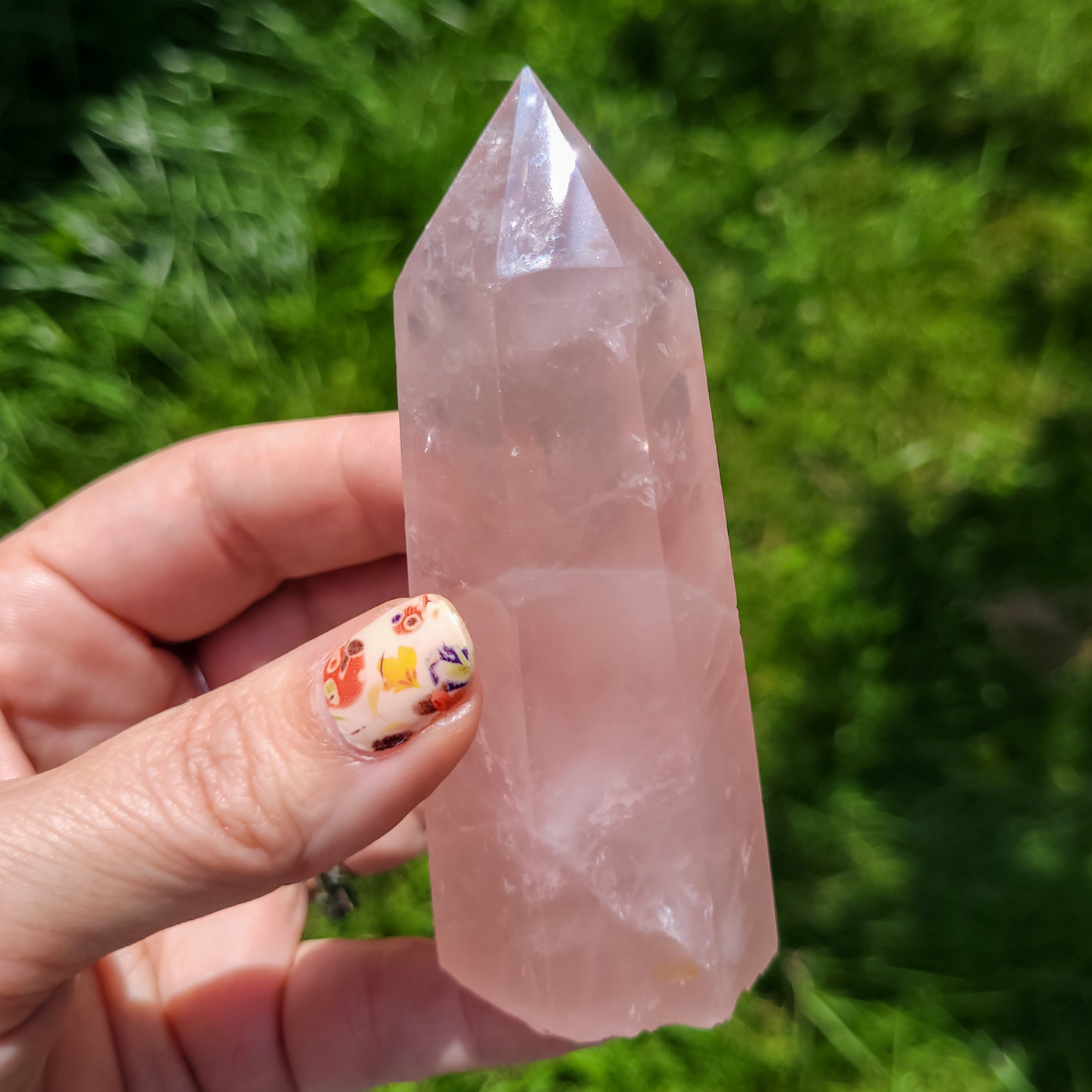 Rose Quartz Crystal Point - 4.25 inch