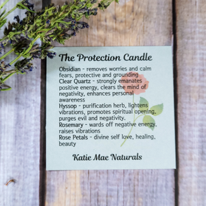 Protection Candle contents card